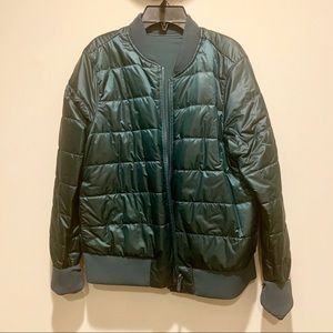 Lululemon Reversible Green Bomber Jacket, size 12